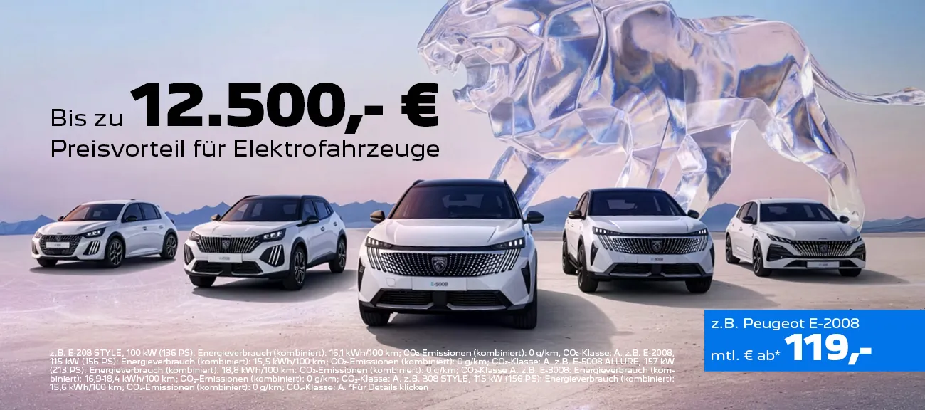Peugeot E-Fahrzeug Förderprämie